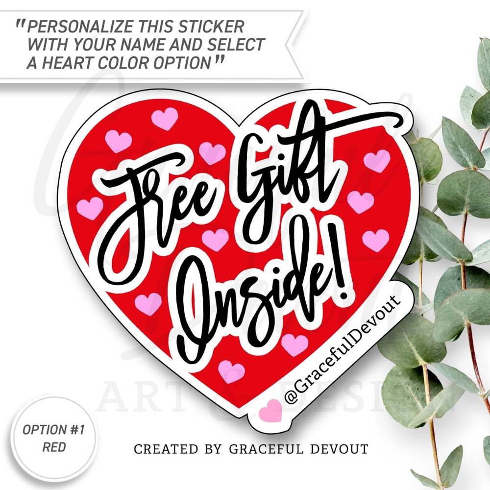 Free Gift Inside! - 2" (inches)(48ct.) Stickers